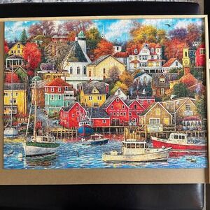 Buffalo Games Chuck Pinson Good Times Harbor 1000 Piece Jigsaw Puzzle Complete